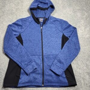 Zero Exposure Hoodie Mens XL Iris Spark Blue Black Full Zip Jacket Outdoor